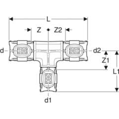 Geb tee 32x16x32mm ppsu sort