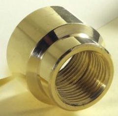 1/2 x 3/8 Reduktion muffe Messing Afzinkningsfri