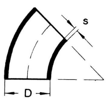 60,3 x 2,9 mm Svejsebøjning