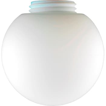 Glas kuppel Glob ø180 mm, H170 mm, gevind 84,5 mm, mat opal