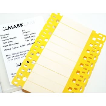 Mærkebjælke laminat gul 55 x 15 mm, mellem