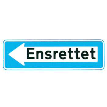Oplysningstavle, ensrettet venstre