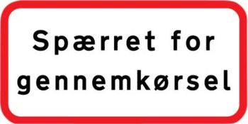 Saferoad Daluiso Spærret for gennemkørsel