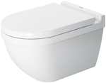 DURAVIT Starck 3 vægtoilet med åben skylle-rand og sæde med softclose