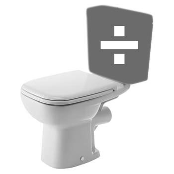 Låne skille sig ud afspejle Duravit D-code toilet med P-lås, eksklusiv cisterne & sæde - vvs nr.  601927300 - køb til 613,75 dkk