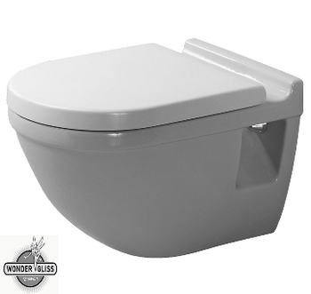Duravit Starck 3 Toilet Hængeskål med Wondergliss - 540x360 mm.