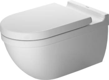 Duravit Starck 3 vægtoilet 62 cm, wondergliss skjult montering til senso