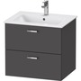 Duravit XBase vaskeskab 60x47,5cm med 2 skuffer grafit mat