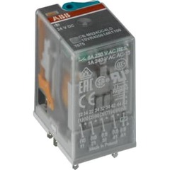 ABB Relæ cr-m024dc2l 2p 24vdc led (10 stk)