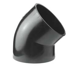Geberit 63 mm 45° sort PEH-afløbsbøjning