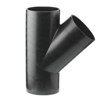 Geberit 110 mm 45° sort PEH-afløbsgrenrør