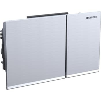 Geberit Omega 60 Square betjeningsplade, børstet krom/krom