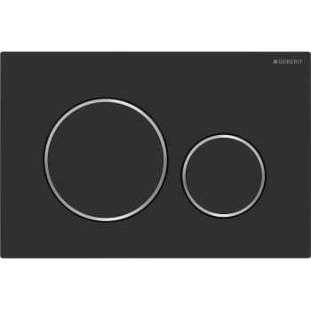 Geberit Sigma 20 Round betjeningsplade, mat sort/krom