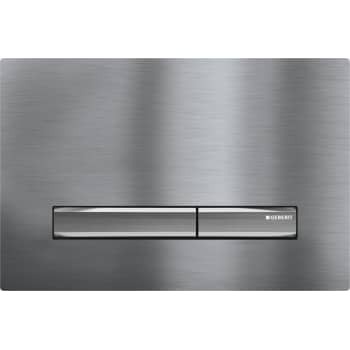 Geberit Sigma 50 Square betjeningsplade, børstet krom/krom