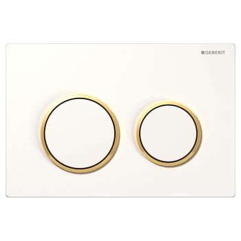 Geberit Omega 20 Round betjeningsplade, hvid/guld