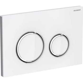 Geberit Sigma 50 Round betjeningsplade, hvidt glas/krom