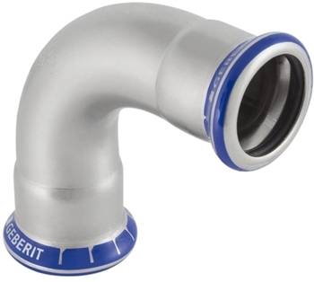 Geberit Mapress 18mm Bøjning. 90g.Med 2 muffer.