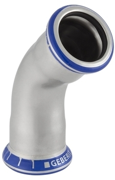 Geberit Mapress 22mm Bøjning. 45g.Med 2 muffer.