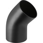 315 mm x 45° Bøjning  med stor radius sort PEH Geberit