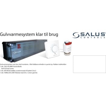 Salus 6-zoner gulvvarmesystem trådløs parret og klar til brug