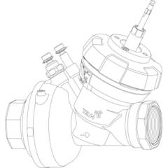 IMI Hydronics TA Fusion-P DN40 regulering & differentstryksregulator u. motor