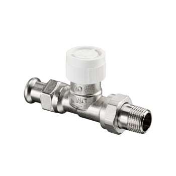 Oventrop 1/2" termostat ventil lige type av9, m30 følertilslutning, press Billede af Oventrop 1/2" termostat ventil lige type av9, m30 følertilslutning, press