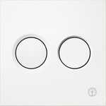 Gustavsberg GBG Triomont XS pneumatisk front tryk plade i hvid plast duo