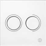 Gustavsberg GBG Triomont XS pneumatisk fronttryk duo hvid glas