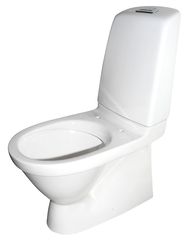 Gustavsberg Nautic 1500 HF toilet. Med åben skyllerand. Skjult S-lås og Hygienic Flush