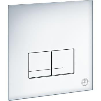 Gustavsberg GBG Triomont XS vægtryk duo glas hvid, rektangulær trykknap