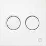 Gustavsberg GBG Triomont XS pneumatisk front tryk plade i hvid plast duo