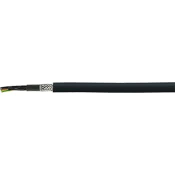 MTO Styrekabel YCY UV 10G1 mm ² med kobberfletskærm, sort