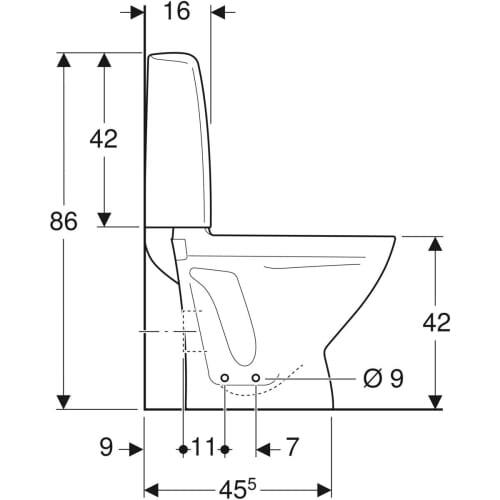 Ifö Sign Toilet kort model 6832 P lås Compact hvid med IFØ Clean - vvs 601012200 - køb til 4.986,75 dkk