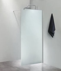 Cassøe Fritstående væg 70x200cm isglas, med 100cm forhængsstang