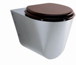Juvel toilet i stål væg u/sæde-ciste