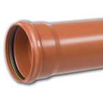 Kaczmarek 110 x 1000 mm PVC-kloakrør m/mf., kl. S SN8, EN 1401