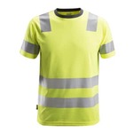 Snickers AllroundWork T-shirt 2530 High-Vis, kl. 2, gul, str. 3XL