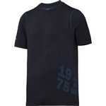 Snickers T-shirt 2519 FlexiWork 37.5® med print, navy, Str. 2XL