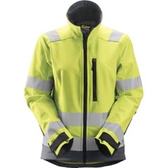 Snickers dame softshelljakke 1237 High-Vis gul, kl. 2, str. XS