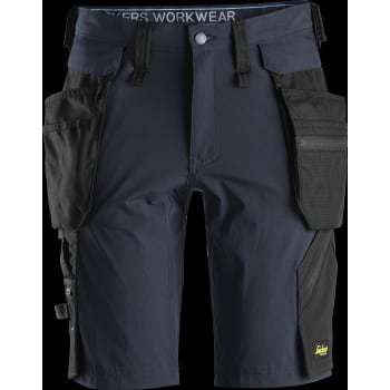 Snickers Stretch Shorts 6108 Aftagelige Lommer Navy/sort 52