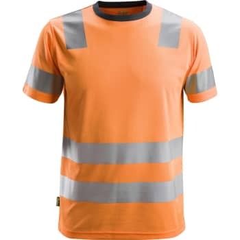 Snickers Allroundwork Shirt 2530 High Vis Orange Str