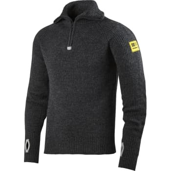 Snickers Uldtrøje m/kort lynlås 2905 - mørk blåmaleret / 3XL | Trøjer | Overdele | Striktrøje