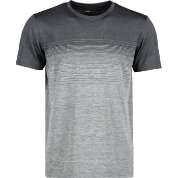 Geyser sømløs stribet T-shirt, G21024, grafit melange, str. M