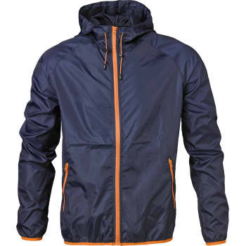 ID Identity GAME letvægtsjakke, navy, med kontrastfarvet lynlås, str. XS