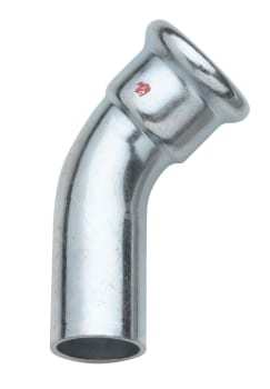 Turbopress 54 mm TURBO Steel bøjning 45G. muffe/nippel