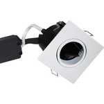 Nordtronic Downlight Master GU10 firkantet, hvid