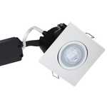 Nordtronic Downlight Master GU10 5W 3000K, firkantet, mat hvid
