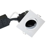 Nordtronic Downlight Uni Install GU10 firkantet, mat hvid