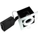 Nordtronic Downlight Perla GU10 firkantet mat hvid