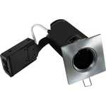 Nordtronic Downlight Rinna High GU10 firkantet børstet alu